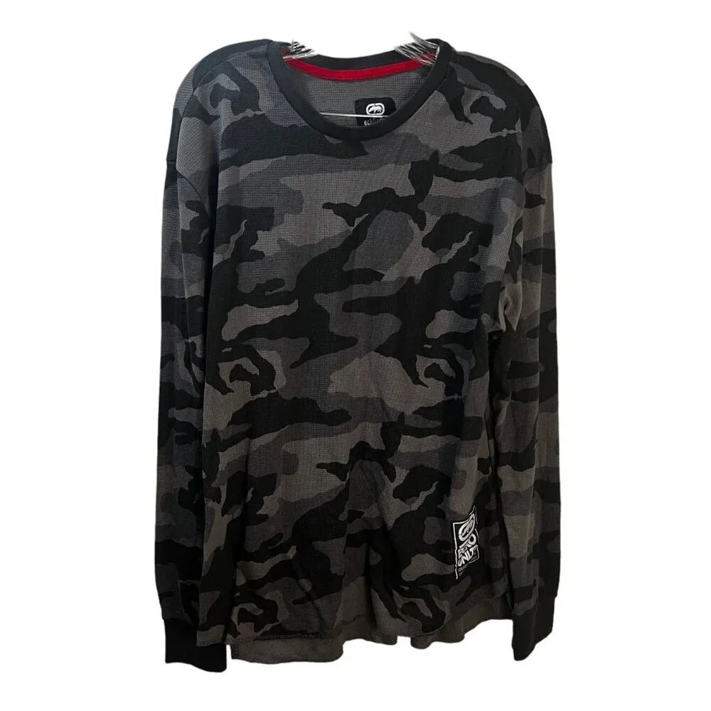 ECKO UNLTD Men's All Over Print Stunner‎ Camo Thermal Sweater